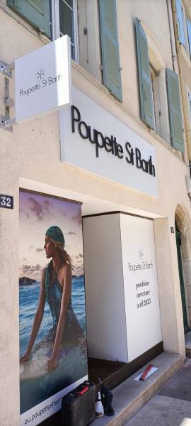 Enseigne en lettres reliefs 10mm Saint tropez