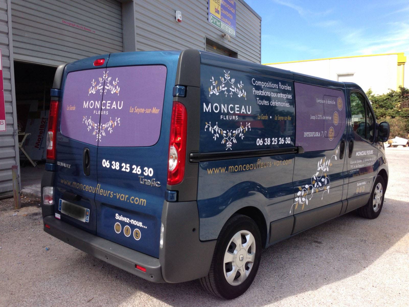 Décoration lettrages publicitaire six fours - toulon